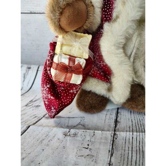 Christmas Bear Plush With Stand 2003 common weather Books Are Fun Holiday Gift - Picture 3 of 10